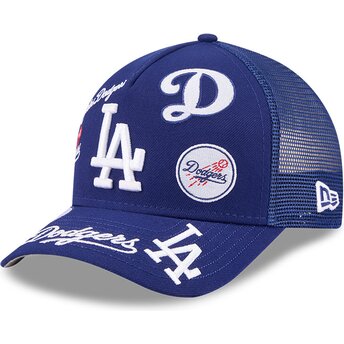 Čepice zaoblená modrá snapback 9FORTY M-Crown A Frame All Over Los Angeles Dodgers MLB New Era