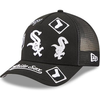 Čepice zaoblená černá snapback 9FORTY M-Crown A Frame All Over Chicago White Sox MLB New Era