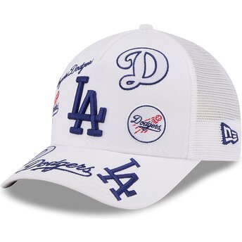 Čepice zaoblená bílá snapback 9FORTY M-Crown A Frame All Over Los Angeles Dodgers MLB New Era
