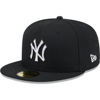 Čepice rovná černá přiléhavá 59FIFTY Rhinestone Badge New York Yankees MLB New Era