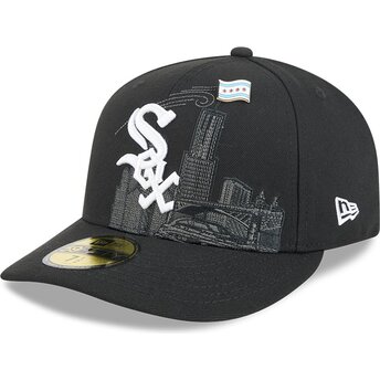 Čepice zaoblená černá přiléhavá 59FIFTY Pin NA Lifestyle F1 Chicago White Sox MLB New Era