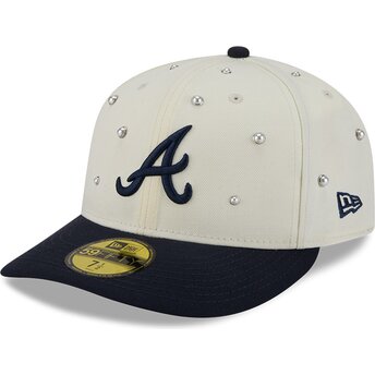 Čepice zaoblená béžová přiléhavá 59FIFTY Beads NA Lifestyle F1 Atlanta Braves MLB New Era
