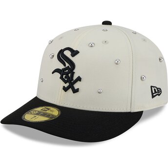 Čepice zaoblená béžová přiléhavá 59FIFTY Beads NA Lifestyle F1 Chicago White Sox MLB New Era