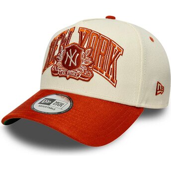 Čepice zaoblená béžová snapback E Frame Wordmark Suede New York Yankees MLB New Era