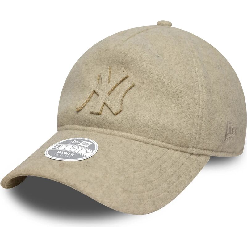 cepice-zaoblena-bezova-nastavitelny-9twenty-a-frame-melton-luxe-new-york-yankees-mlb-new-era