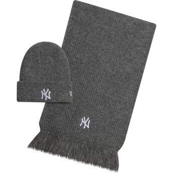 Čepice šedá bufanda Knit Set New York Yankees MLB New Era