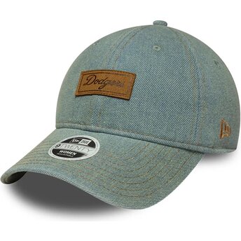 Čepice zaoblená modrá nastavitelný 9TWENTY Denim Los Angeles Dodgers MLB New Era