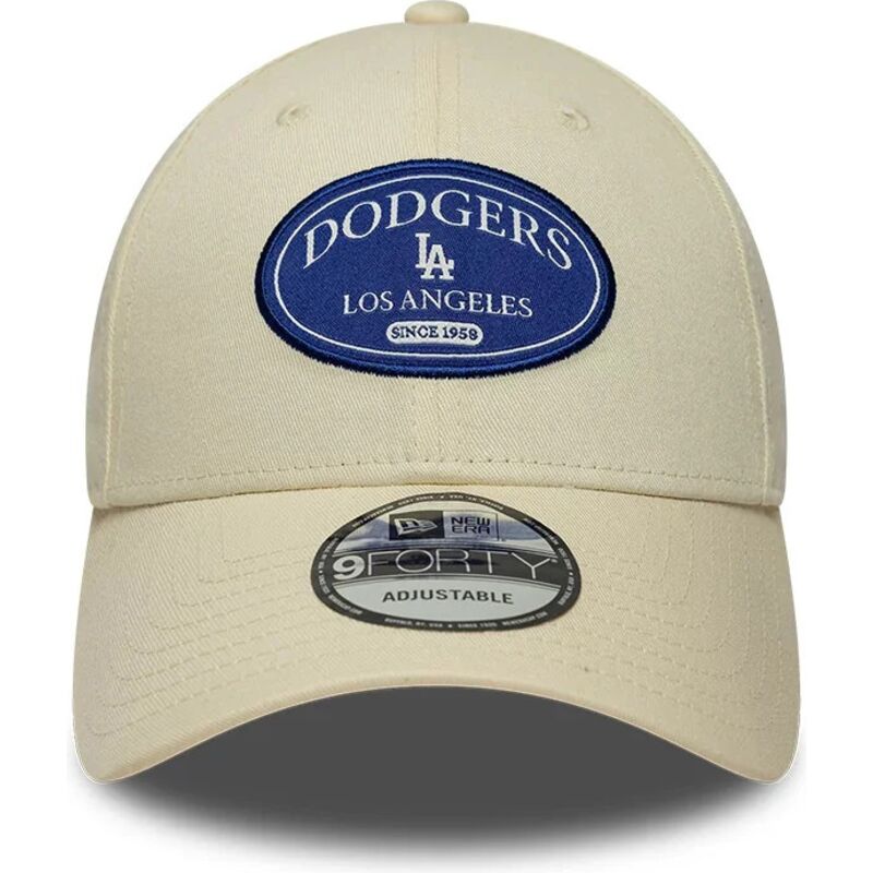 cepice-zaoblena-kremova-nastavitelny-9forty-patch-los-angeles-dodgers-mlb-new-era