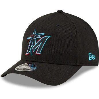 Čepice zaoblená černá snapback 9FORTY M-Crown Player Replica Miami Marlins MLB New Era