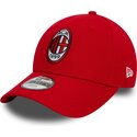 cepice-zaoblena-cervena-nastavitelny-pro-deti-9forty-core-ac-milan-serie-a-new-era