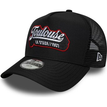 Čepice zaoblená černá snapback pro děti E Frame Patch Stade Toulousain New Era