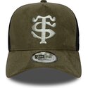 cepice-zaoblena-zelena-snapback-e-frame-faux-suede-stade-toulousain-top-14-new-era