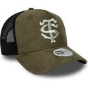 cepice-zaoblena-zelena-snapback-e-frame-faux-suede-stade-toulousain-top-14-new-era