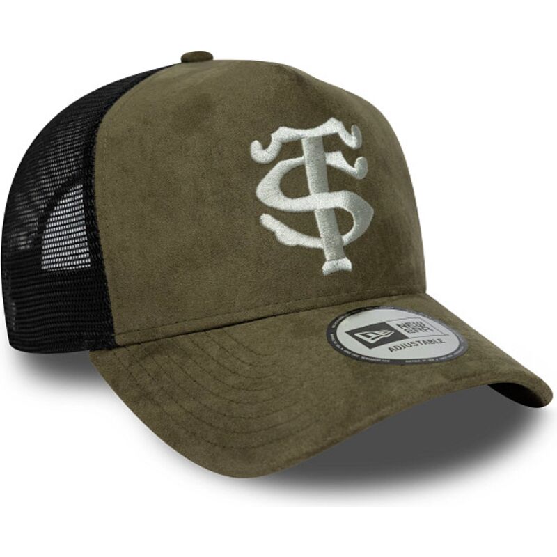 cepice-zaoblena-zelena-snapback-e-frame-faux-suede-stade-toulousain-top-14-new-era