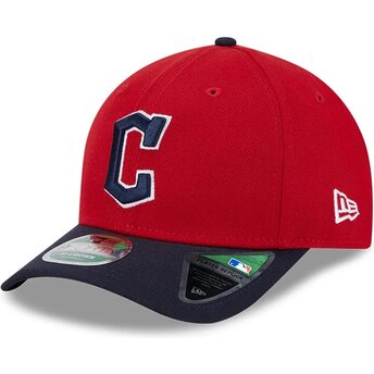 Čepice zaoblená červená snapback 9FORTY M-Crown Player Replica Cleveland Guardians MLB New Era