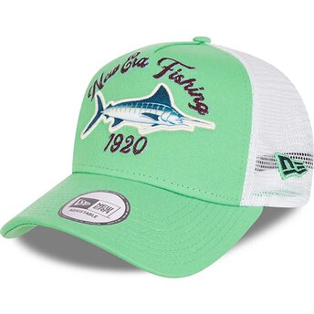 Čepice zaoblená zelená snapback A Frame Fishing New Era