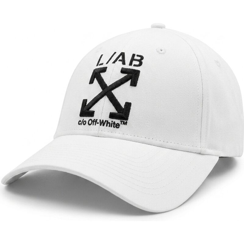 cepice-zaoblena-bila-nastavitelny-clamp-arrows-twill-l-ab-c-o-off-white