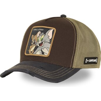 Čepice zaoblená hnědá snapback TAJ9 JAT Tom a Jerry Looney Tunes Capslab