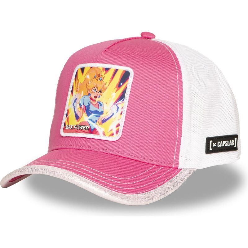 cepice-zaoblena-ruzova-snapback-pri7-max-power-bros-princezna-peach-super-mario-bros-capslab