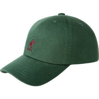 Čepice zaoblená zelená nastavitelný Washed Baseball Algae Kangol
