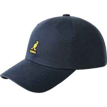 Čepice zaoblená námořnická modrá nastavitelný Washed Baseball Navy Kangol