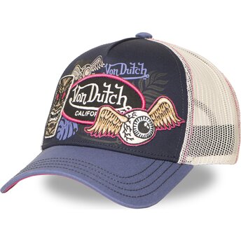 Čepice zaoblená fialová snapback PATCHES14 Von Dutch