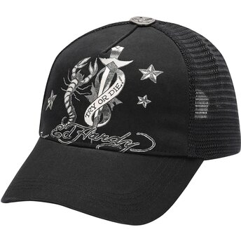 Čepice zaoblená černá snapback Dagger Scorpion Ed Hardy