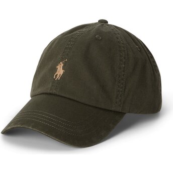 Čepice zaoblená zelená nastavitelný Cotton Chino Classic Sport Polo Ralph Lauren
