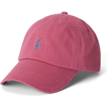 Čepice zaoblená růžová nastavitelný Cotton Chino Classic Sport Polo Ralph Lauren