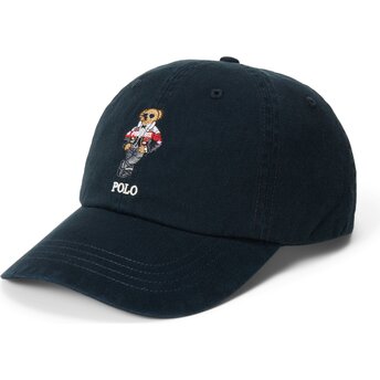 Čepice zaoblená černá nastavitelný Woven Bear Polo Ralph Lauren