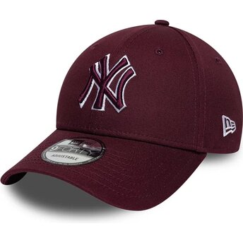 Čepice zaoblená červená nastavitelný 9FORTY Team Outline New York Yankees MLB New Era