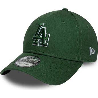 Čepice zaoblená zelená nastavitelný 9FORTY Team Outline Los Angeles Dodgers MLB New Era