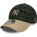 cepice-zaoblena-zelena-nastavitelny-9twenty-mix-check-new-york-yankees-mlb-new-era