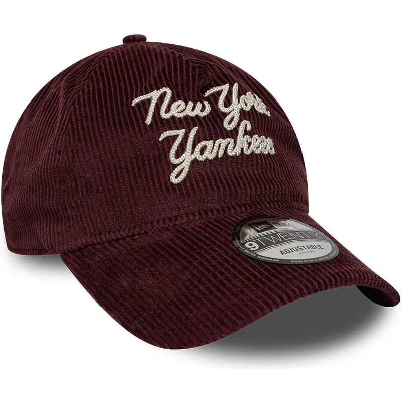 cepice-zaoblena-cervena-nastavitelny-9twenty-a-frame-cord-script-new-york-yankees-mlb-new-era