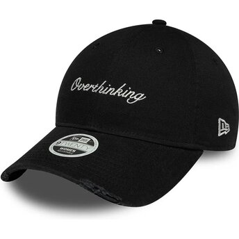 Čepice zaoblená černá nastavitelný 9TWENTY Slogan Overthinking New Era