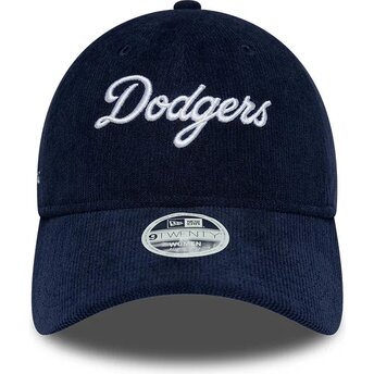 Čepice zaoblená námořnická modrá nastavitelný 9TWENTY Cord Script Los Angeles Dodgers MLB New Era