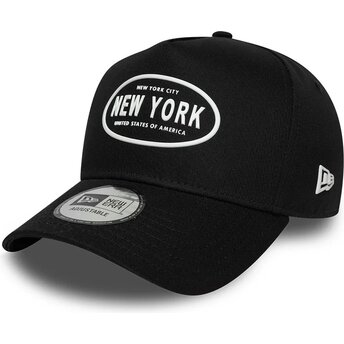 Čepice zaoblená černá snapback 9FORTY E Frame Rubber New York New Era