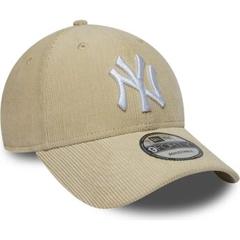 Čepice zaoblená béžová snapback 9FORTY Entry Cord New York Yankees MLB New Era