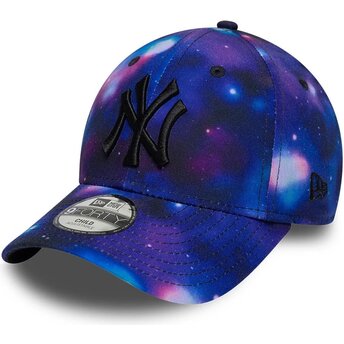 Čepice zaoblená vícebarevná snapback pro děti 9FORTY All Over Print Space New York Yankees MLB New Era