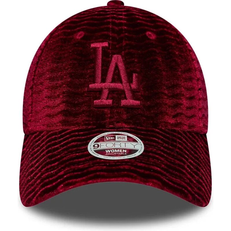 cepice-zaoblena-cervena-nastavitelny-9forty-velour-los-angeles-dodgers-mlb-new-era