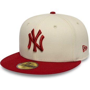 Čepice rovná béžová přiléhavá 59FIFTY League Essential New York Yankees MLB New Era