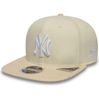 Čepice rovná béžová snapback 9FIFTY Cord Visor New York Yankees MLB New Era