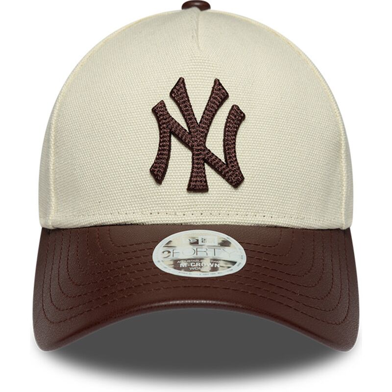cepice-zaoblena-bezova-nastavitelny-9forty-m-crown-fabric-mix-new-york-yankees-mlb-new-era