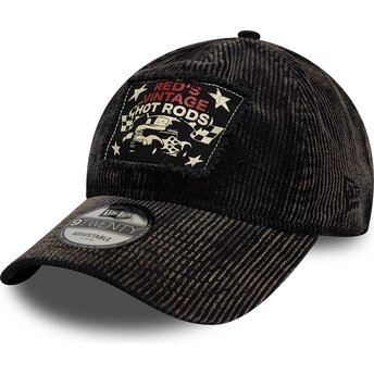 Čepice zaoblená černá nastavitelný 9TWENTY Patch Acid Cord Hot Rods New Era