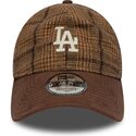 cepice-zaoblena-hneda-nastavitelny-9twenty-mix-check-los-angeles-dodgers-mlb-new-era