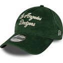 cepice-zaoblena-zelena-nastavitelny-9twenty-a-frame-cord-script-los-angeles-dodgers-mlb-new-era