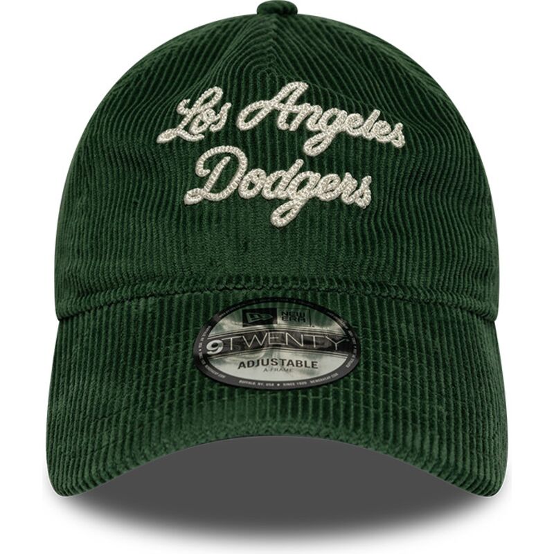 cepice-zaoblena-zelena-nastavitelny-9twenty-a-frame-cord-script-los-angeles-dodgers-mlb-new-era