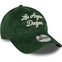 cepice-zaoblena-zelena-nastavitelny-9twenty-a-frame-cord-script-los-angeles-dodgers-mlb-new-era