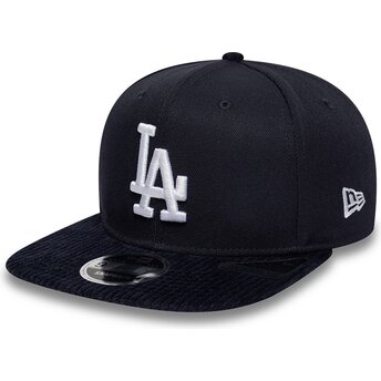 Čepice rovná námořnická modrá snapback 9FIFTY Cord Visor Los Angeles Dodgers MLB New Era