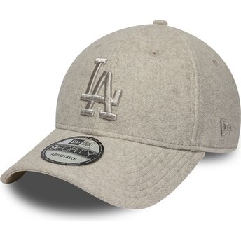 Čepice zaoblená béžová snapback 9FORTY Winter Los Angeles Dodgers MLB New Era